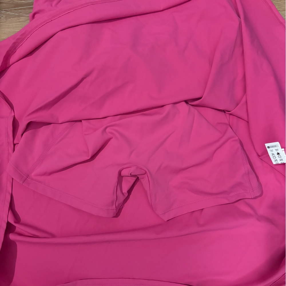 Halara SoftlyZero Airy Backless Twisted Flare Dance Active Dress in Fuchsia - Picture 8 of 14